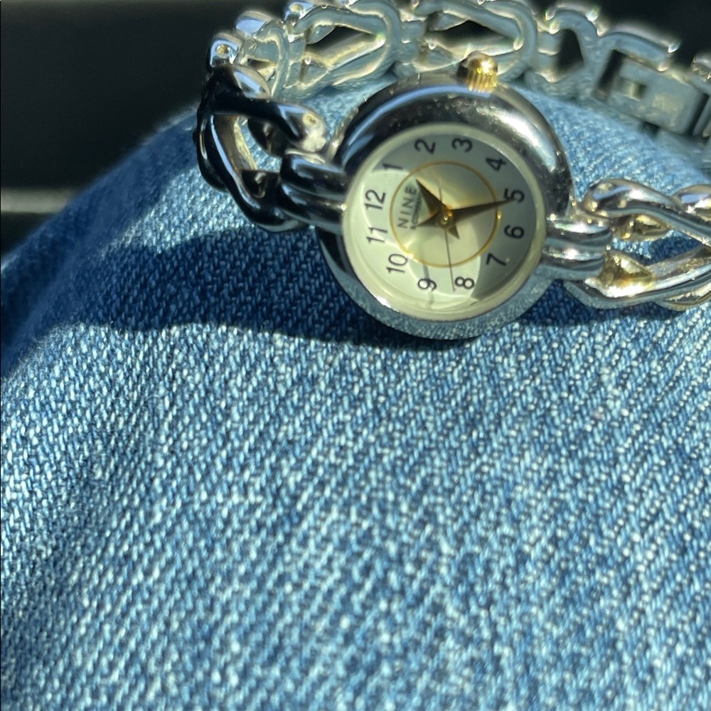 Anne Klein Two-Tone Chain Watch